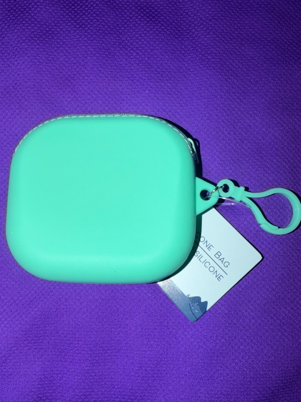 Silicone Mini Bag Pouch in Mint Green